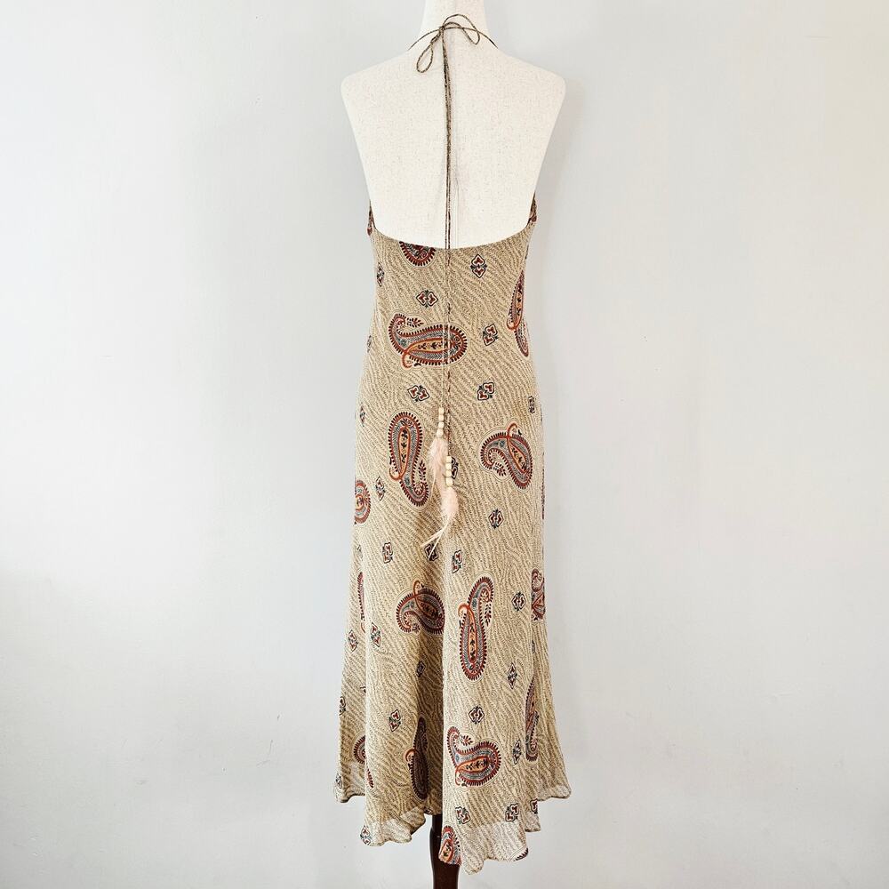 Y2k Silk Ralph Lauren Maxi Dress Halter Fairycore Boho - Size Small - Picture 2 of 8
